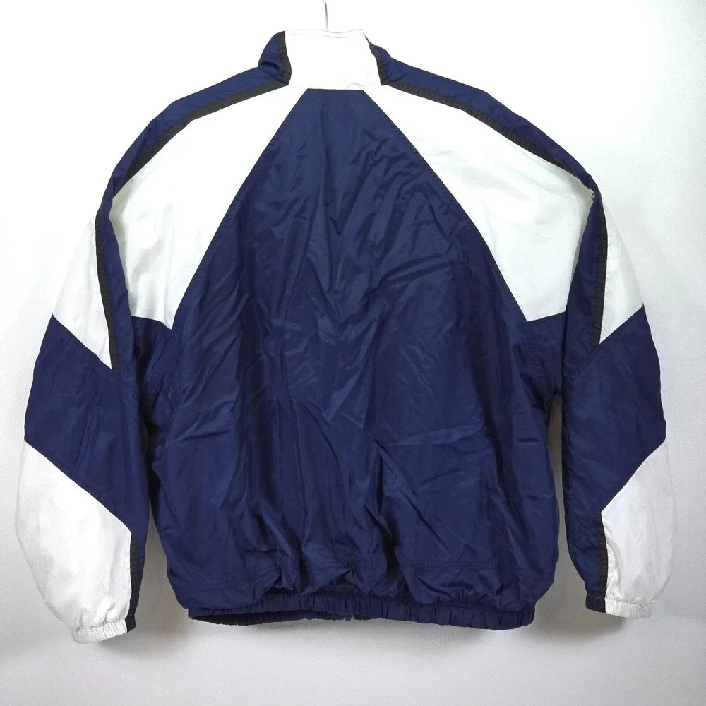 VTG Nike Track Jacket Men's XXL 2XL 90s Blue White Nylon Full‎ Zip Performance - Picture 2 of 16